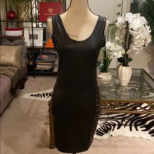 Gold studd stretch dress 216